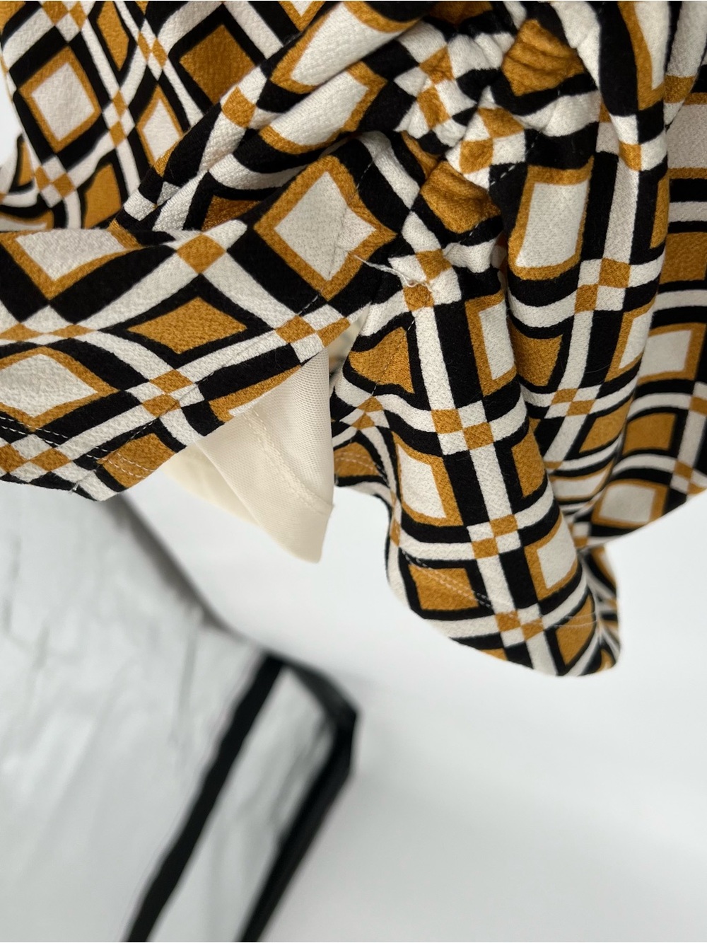NEW Anthropologie Maya Ruched Cowl-Neck Dress Midi Printed Mini Edition Retro - Picture 10 of 11